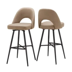 29" Set Of 2 Ragan Metal Fabric Swivel Bar Stools - Inspire Q -Furniture Sale Store GUEST e2d6f446 a66c 4036 969d a9e08de3dc90