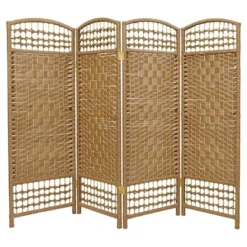 4 Ft. Tall Fiber Weave Room Divider (4 Panels) - Oriental Furniture -Furniture Sale Store GUEST e3b94d3d bed0 421c 9f30 985fa19f7fb2