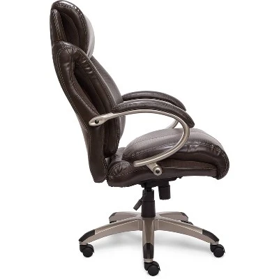 AIR Health & Wellness Big & Tall Executive Chair Brown Leather - Serta 6 AIR Health & Wellness Big & Tall Executive Chair Brown Leather - Serta - Image 6