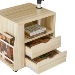 EROMMY 360 Degree Swivel Top Adjustable Height Bedside Nightstand End Table With Storage Drawers, Shelves, Lockable Wheels, & Computer Baffle, Natural 6 EROMMY 360 Degree Swivel Top Adjustable Height Bedside Nightstand End Table With Storage Drawers, Shelves, Lockable Wheels, & Computer Baffle, Natural -Furniture Sale Store GUEST e40cf5e1 9d8e 42fa a7b7 ab19dfea95bf