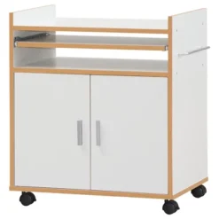 Costway Rolling Kitchen Trolley Microwave Cart Storage Cabinet W/ Removable Shelf White -Furniture Sale Store GUEST e48a2434 8b1f 43a3 9250 686bb37912d2