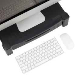 4" Plastic Monitor Stand With Drawer Black - Mind Reader -Furniture Sale Store GUEST e627c221 7c30 40e5 9735 ef7be949f131