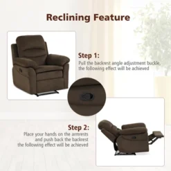 Costway Recliner Chair Single Sofa Armchair Sleeper Lounger W/ Footrest GreyBrown 18 Costway Recliner Chair Single Sofa Armchair Sleeper Lounger W/ Footrest GreyBrown -Furniture Sale Store GUEST e6f787dc f2f0 44f9 825b ad5db9e5e6e7