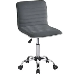 Yaheetech Velvet Low Back Armless Desk Chair Office Chair With Wheels -Furniture Sale Store GUEST e76dff62 8f8c 480e 9d73 966407053f8e