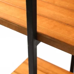 LuxenHome 4-Shelf 66.5" H X 51.2" W Pine Wood Metal Frame Etagere Bookcase. -Furniture Sale Store GUEST e7c0c681 3270 4536 9edb cf4b80f1ad5c