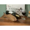 Vintiquewise Wooden Fish Shaped Vintage Decorative Single Bottle Wine Holder