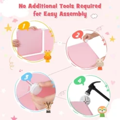 Costway 12-Cube Kids Wardrobe Baby Dresser Bedroom Armoire Clothes Hanging Closet With Door Blue/Pink 16 Costway 12-Cube Kids Wardrobe Baby Dresser Bedroom Armoire Clothes Hanging Closet With Door Blue/Pink -Furniture Sale Store GUEST e81a76f1 f6df 4a83 a6d6 3d8f618d5310