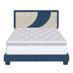 Becca Two Tone Upholstered Platform Bed - Eco Dream -Furniture Sale Store GUEST e83c22b2 9d39 404f 8c6e 085093c0f394