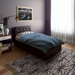 Dalia Faux Leather Upholstered Bed With Storage Black - Room & Joy -Furniture Sale Store GUEST e848da02 2b10 4e6b a90d ff23c1ed6e3f