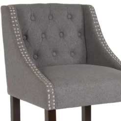 Merrick Lane Upholstered Barstool 30" High Transitional Tufted Barstool With Accent Nail Trim 29 Merrick Lane Upholstered Barstool 30" High Transitional Tufted Barstool With Accent Nail Trim -Furniture Sale Store GUEST e88b12d0 df43 4c7c 8a54 a24c58ee8975