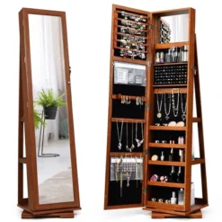 Costway 360degree Rotatable Jewelry Cabinet 2-in-1 Lockable Mirrored Organizer 21 Costway 360degree Rotatable Jewelry Cabinet 2-in-1 Lockable Mirrored Organizer -Furniture Sale Store GUEST e8c519bb d19e 4a33 aad2 1fefe023e481