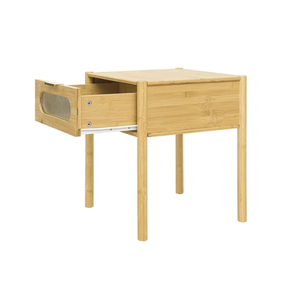 Aash 1-Drawer Environmentally Friendly Pale Yellow Finish Accent Nightstand With Storage- The Pop Home 3 Aash 1-Drawer Environmentally Friendly Pale Yellow Finish Accent Nightstand With Storage- The Pop Home - Image 3