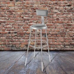 2pk Adjustable Heavy Duty Vinyl Steel Barstool With Backrest Gray - Hampden Furnishings -Furniture Sale Store GUEST e95f3dd0 5b90 49f4 84cd 4127f5e3edeb