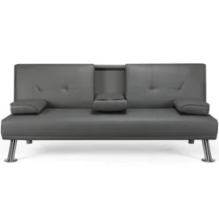 Yaheetech Convertible Faux Leather Sofa Bed Futon With Armrest 20 Yaheetech Convertible Faux Leather Sofa Bed Futon With Armrest -Furniture Sale Store GUEST e99b3efc e714 4636 bda0 22f3ca5c76b0