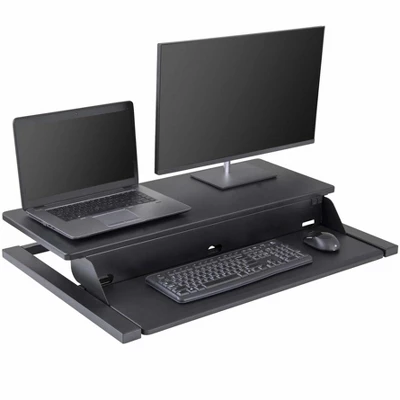 Stand Up Desk Store Power Pro Electric Adjustable Height Two Tier Standing Desk Converter (Black, 36" Wide) 1 Stand Up Desk Store Power Pro Electric Adjustable Height Two Tier Standing Desk Converter (Black, 36" Wide)