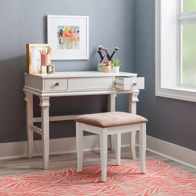 Adler Vanity Set White - Linon 12 Adler Vanity Set White - Linon - Image 12