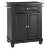 Cambridge Solid Black Granite Top Portable Kitchen Island - Crosley