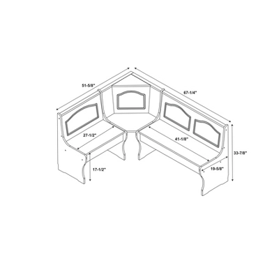 Chelsea Nook Dining Table Set - Linon 18 Chelsea Nook Dining Table Set - Linon - Image 18