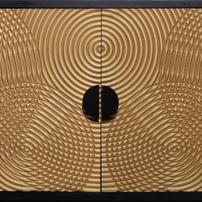 Contemporary Wood Cabinet Bronze - Olivia & May 3 Contemporary Wood Cabinet Bronze - Olivia & May - Image 3