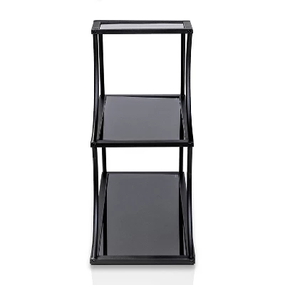 34.13" Kurry 3 Shelves Bookshelf Sand Black - MiBasics 2 34.13" Kurry 3 Shelves Bookshelf Sand Black - MiBasics - Image 2