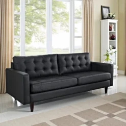 Empress Bonded Leather Sofa Black - Modway -Furniture Sale Store GUEST ef170c47 c29b 4aaa 9b27 8f7cfc067aa0