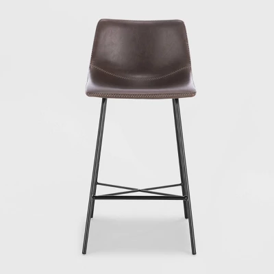 Set Of 3 24" Phillip Counter Height Barstool Brown - Poly & Bark 2 Set Of 3 24" Phillip Counter Height Barstool Brown - Poly & Bark - Image 2