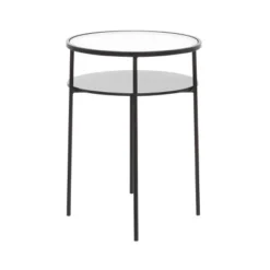 Modern Metal Tiered Accent Table Black - Olivia & May -Furniture Sale Store GUEST f03dfbe4 d3c4 4d37 969a fa69d0c5ad7a