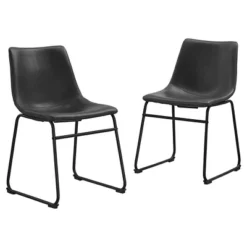 Set Of 2 Laslo Modern Upholstered Faux Leather Dining Chairs - Saracina Home -Furniture Sale Store GUEST f09ca4a2 22b8 4c1e 90a5 214c5268ba1a