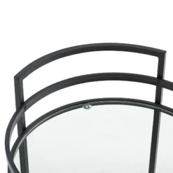 Bailey Round Bar Cart Matte Black - Crosley -Furniture Sale Store GUEST f0b3b41a 4297 46e9 b3ca f910cd74d27c