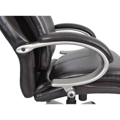 AIR Health & Wellness Big & Tall Executive Chair Brown Leather - Serta 12 AIR Health & Wellness Big & Tall Executive Chair Brown Leather - Serta - Image 12