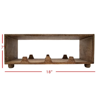 Natural Wood Wine Bottle Holder - Foreside Home & Garden 4 Natural Wood Wine Bottle Holder - Foreside Home & Garden - Image 4