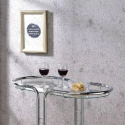 Kentrik Glass Top Serving Cart Chrome - MiBasics -Furniture Sale Store GUEST f14d2180 4e18 4d33 bd59 c13222498ee6