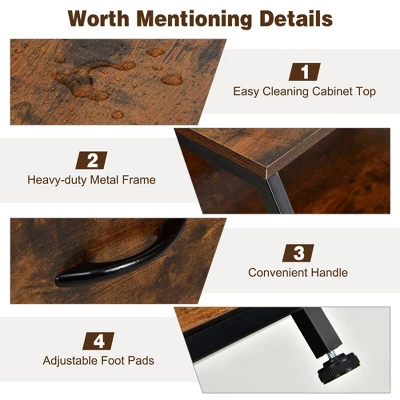 Costway 4 Drawer Dresser Tall Wide Storage Organizer Unit W/ Wooden Top Fabric Bins 8 Costway 4 Drawer Dresser Tall Wide Storage Organizer Unit W/ Wooden Top Fabric Bins - Image 8