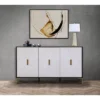 65" Tori Starburst Console White/Black - Abbyson Living