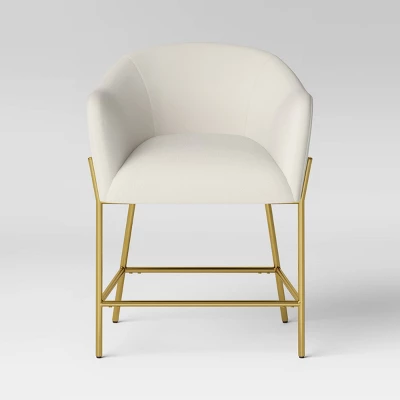 Gladden Barrel Counter Height Stool Cream Boucle/Brass - Opalhouse™ Designed With Jungalow™ 2 Gladden Barrel Counter Height Stool Cream Boucle/Brass - Opalhouse™ Designed With Jungalow™ - Image 2