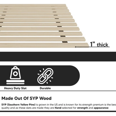 Continental Sleep, 1-Inch Extra Heavy Duty Horizontal Wooden Bunkie Board/Bed Slats. 2 Continental Sleep, 1-Inch Extra Heavy Duty Horizontal Wooden Bunkie Board/Bed Slats. - Image 2