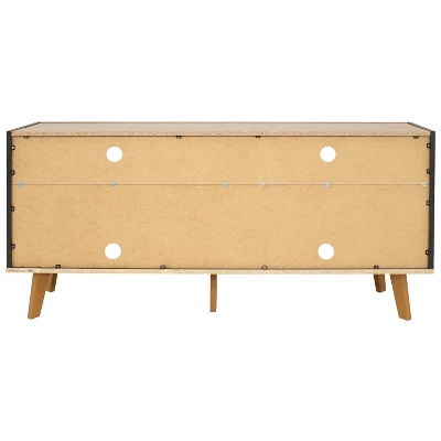 Sunnydaze Decor Sunnydaze Indoor Mid-Century Modern TV Stand Console With Storage Cabinet And Shelves For 58" TV 2 Sunnydaze Decor Sunnydaze Indoor Mid-Century Modern TV Stand Console With Storage Cabinet And Shelves For 58" TV - Image 2