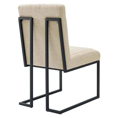 Indulge Channel Tufted Fabric Armless Dining Chair - Modway 2 Indulge Channel Tufted Fabric Armless Dining Chair - Modway - Image 2