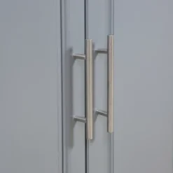 HOMCOM Rolling Kitchen Island With Storage, Portable Kitchen Cart With Stainless Steel Top, 2 Drawers, Spice, Knife And Towel Rack And Cabinets, Gray -Furniture Sale Store GUEST f30842ac 7e42 4c86 8b97 877095eccb12