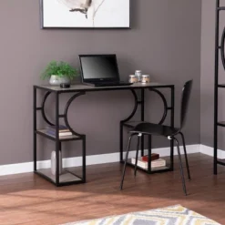 Vikrin Writing Desk With Storage Natural/Black - Aiden Lane -Furniture Sale Store GUEST f32daec5 b5c5 42ed a954 746563dff84a