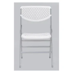 Commercial Resin Mesh Folding Chair Black - Cosco