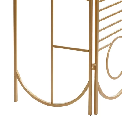 Modern Metal Room Divider Screen Gold - Olivia & May 2 Modern Metal Room Divider Screen Gold - Olivia & May - Image 2