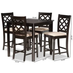 5pc Ramiro Wood Pub Set - Baxton Studio -Furniture Sale Store GUEST f46eaded 7b3a 46dd 8305 428a47bbba3c
