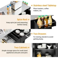 Yaheetech Large Kitchen Cart Kitchen Island On Wheels With Stainless Steel Countertop 11 Yaheetech Large Kitchen Cart Kitchen Island On Wheels With Stainless Steel Countertop -Furniture Sale Store GUEST f4d5e1e3 5614 4412 8bf8 57aadcc2e764