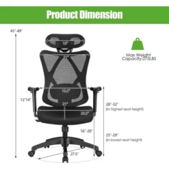 Costway Ergonomic High Back Mesh Office Chair W/ Adjustable Lumbar Support 15 Costway Ergonomic High Back Mesh Office Chair W/ Adjustable Lumbar Support -Furniture Sale Store GUEST f4e9e40a 10f5 49e1 8de6 21a663c871ea