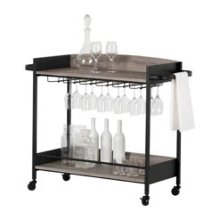 City Life Bar Cart With Wine Glass Rack - South Shore -Furniture Sale Store GUEST f568290b 198a 46a3 bf04 525d8a2c04e9