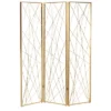 Glam Metal Geometric Room Divider Screen Gold - Olivia & May