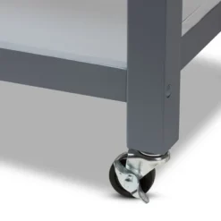 Sunderland Coastal And Farmhouse Natural Wood Kitchen Cart Gray, Light Brown - Baxton Studio -Furniture Sale Store GUEST f6ae055e ea1b 4dd6 9cf8 8d8fdaa28c79