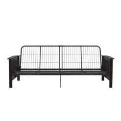 Full Brixen Wood Arm Metal Futon Frame With 6" Mattress - Room & Joy -Furniture Sale Store GUEST f73daafc 27e1 4e5e 986e 7b27f151ff28