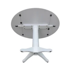 42" Nina Round Top Dual Drop Leaf Pedestal Table White - International Concepts -Furniture Sale Store GUEST f7685221 8b56 42f3 852d 507b9d40f454